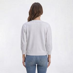 Womens 89th & Madison 3/4 Sleeve Bobble Stitch Cardigan alternate view